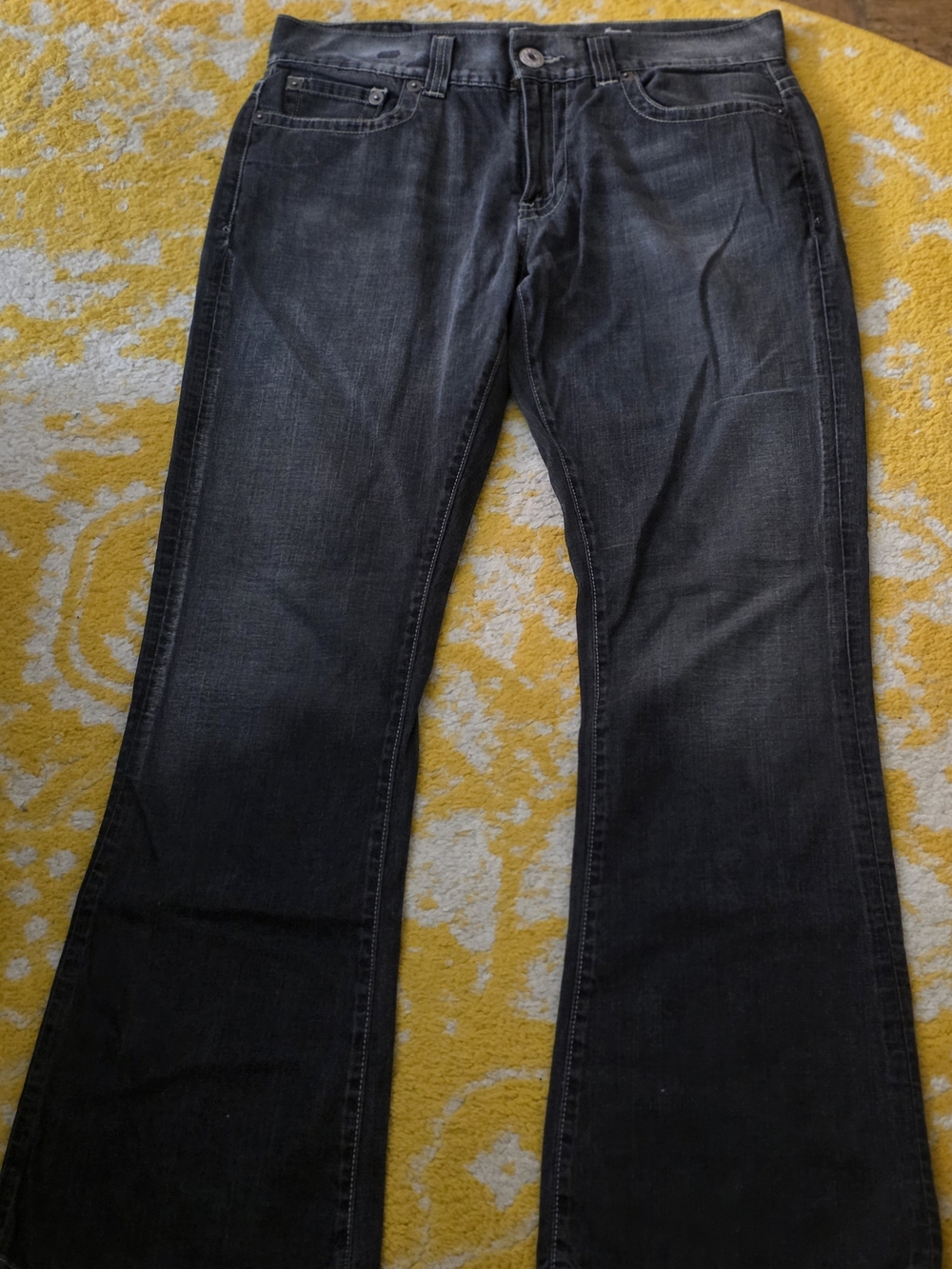 Men's Dark Gray Straight-Leg Jeans